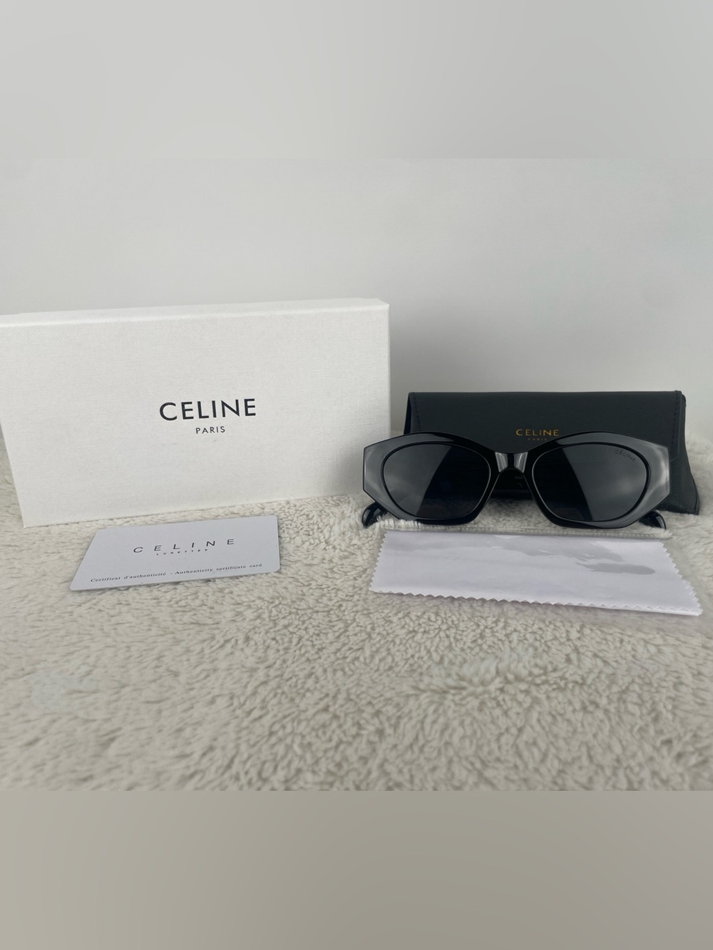 Celine Triomphe CL40238U Black Sunglasses Black Lenses Women’s